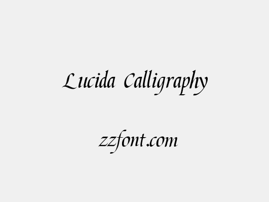 Lucida Calligraphy