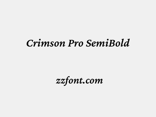 Crimson Pro SemiBold