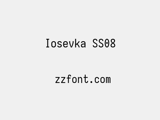 Iosevka SS08