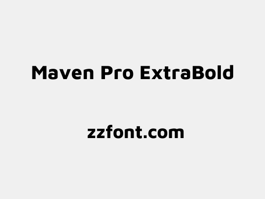 Maven Pro ExtraBold