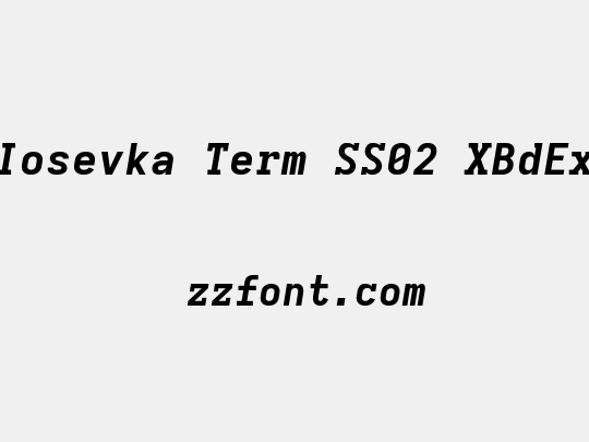 Iosevka Term SS02 XBdEx