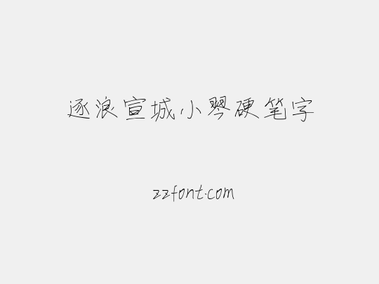 逐浪宣城小琴硬笔字