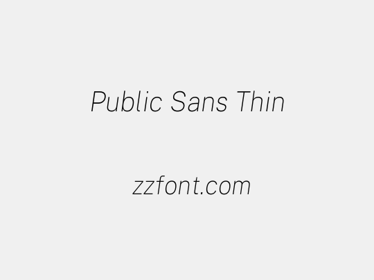 Public Sans Thin