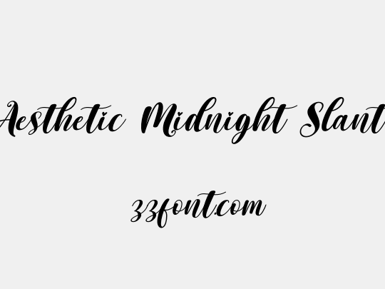 Aesthetic Midnight Slant