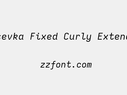 Iosevka Fixed Curly Extended