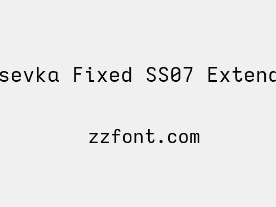Iosevka Fixed SS07 Extended