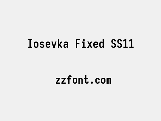 Iosevka Fixed SS11