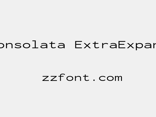 Inconsolata ExtraExpanded