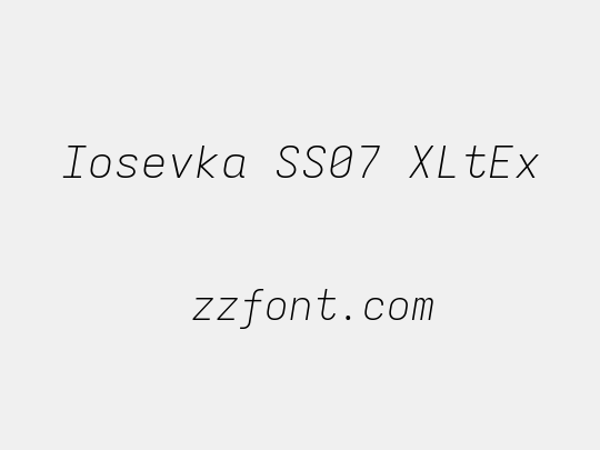 Iosevka SS07 XLtEx