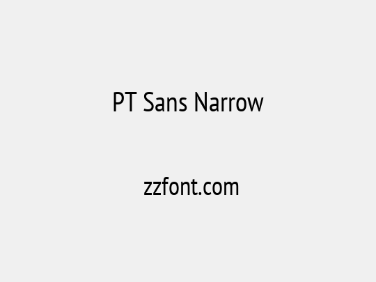 PT Sans Narrow