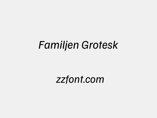 Familjen Grotesk