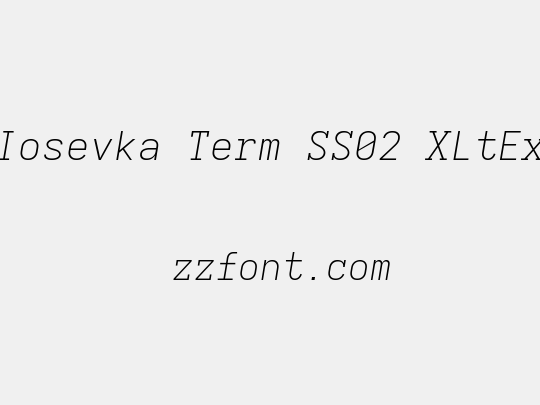 Iosevka Term SS02 XLtEx