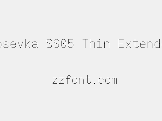 Iosevka SS05 Thin Extended