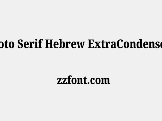 Noto Serif Hebrew ExtraCondensed ExtraBold