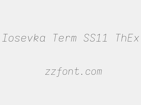 Iosevka Term SS11 ThEx