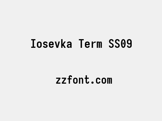Iosevka Term SS09
