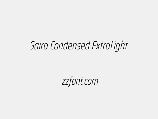 Saira Condensed ExtraLight