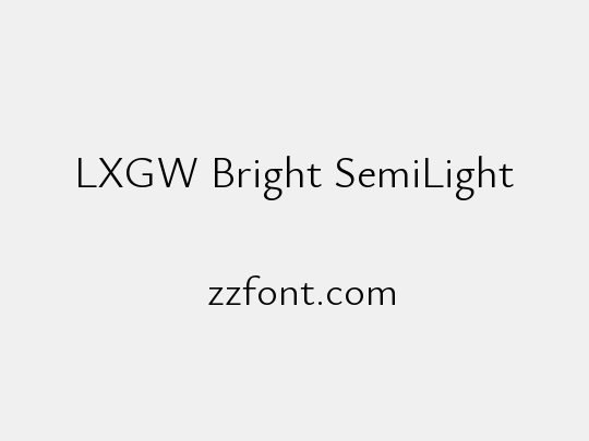 LXGW Bright SemiLight