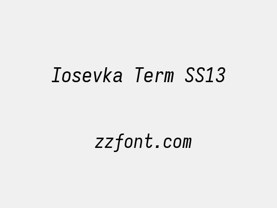 Iosevka Term SS13