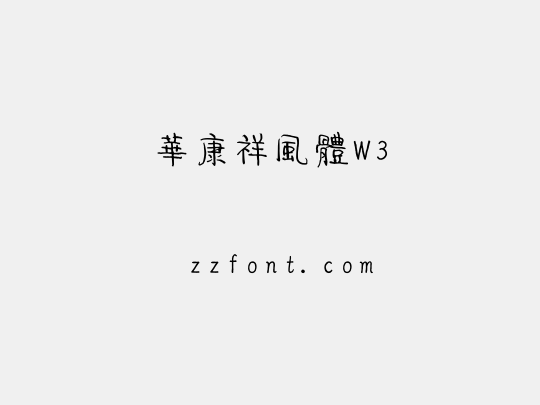 華康祥風體W3