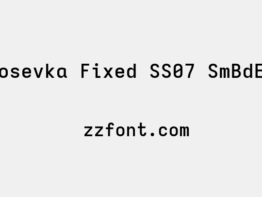 Iosevka Fixed SS07 SmBdEx