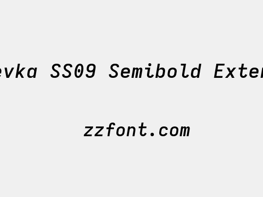 Iosevka SS09 Semibold Extended