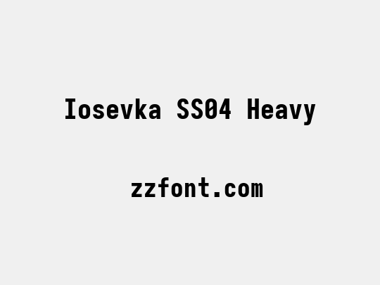 Iosevka SS04 Heavy