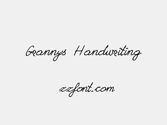 Grannys Handwriting