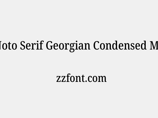 Noto Serif Georgian Condensed Medium