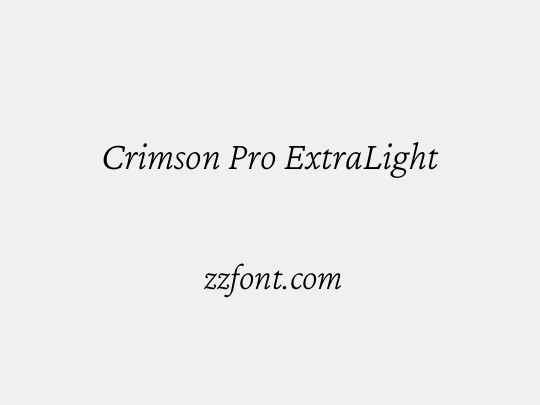 Crimson Pro ExtraLight