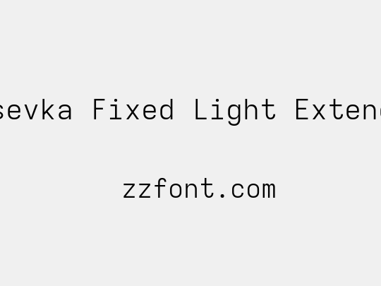 Iosevka Fixed Light Extended