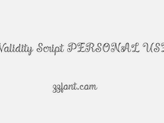Validity Script PERSONAL USE