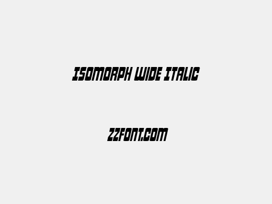 Isomorph Wide Italic