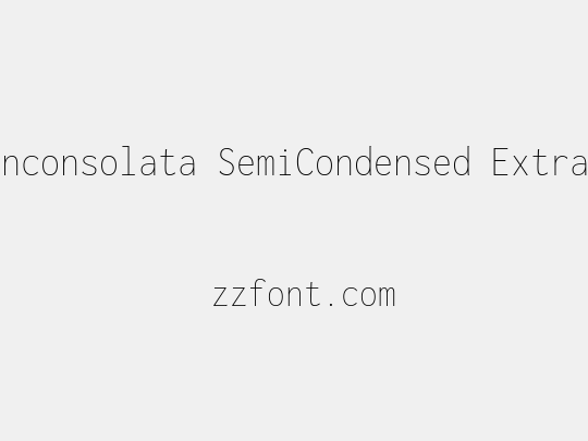Inconsolata SemiCondensed ExtraLight