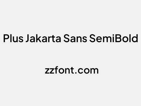 Plus Jakarta Sans SemiBold