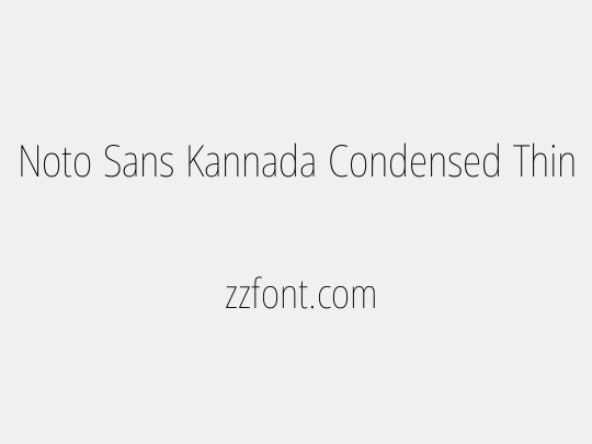 Noto Sans Kannada Condensed Thin