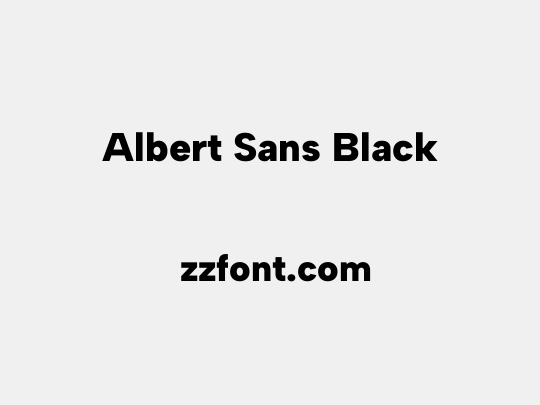 Albert Sans Black