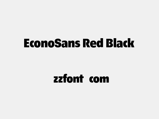 EconoSans Red Black