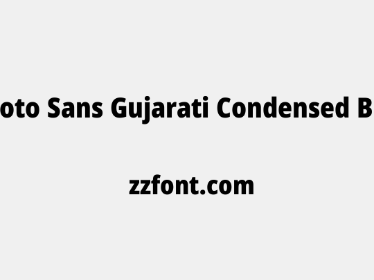 Noto Sans Gujarati Condensed Black