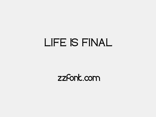 LIFE IS FINAL