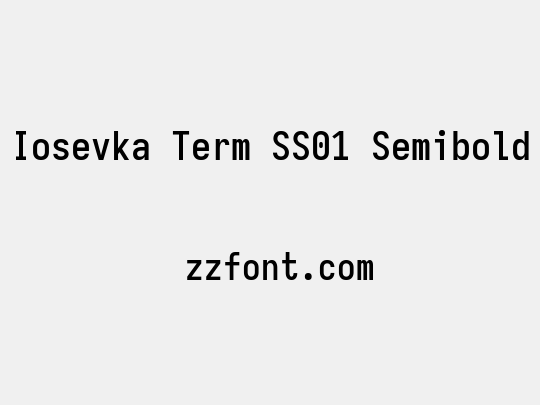 Iosevka Term SS01 Semibold