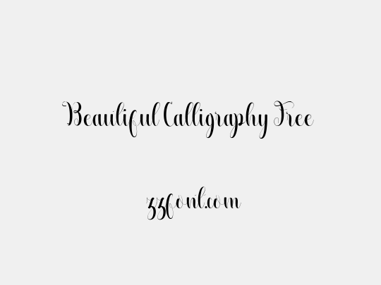 Beautiful Calligraphy Free