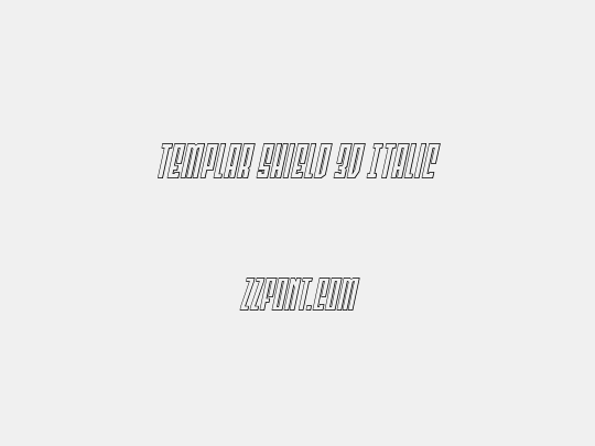 Templar Shield 3D Italic