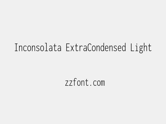 Inconsolata ExtraCondensed Light
