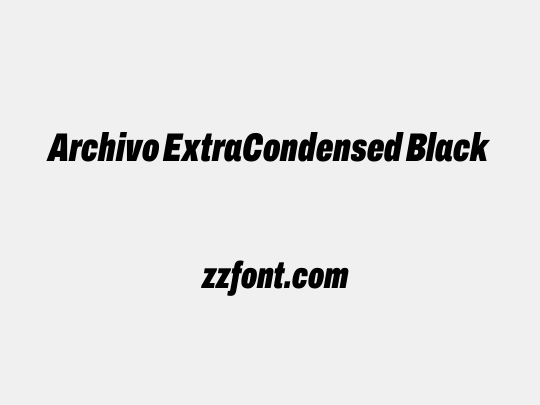 Archivo ExtraCondensed Black