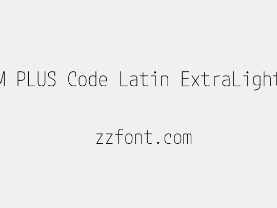 M PLUS Code Latin ExtraLight