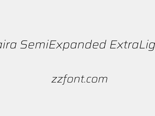 Saira SemiExpanded ExtraLight