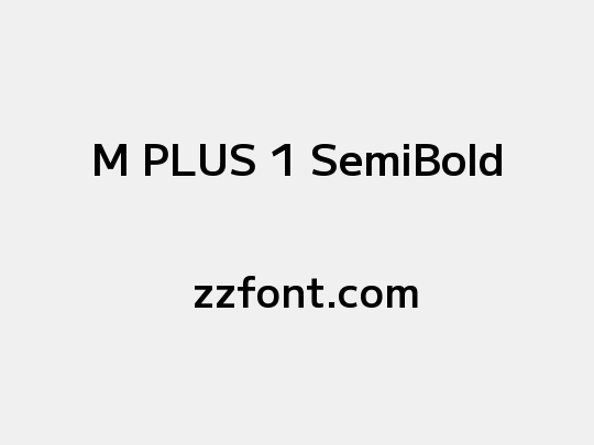 M PLUS 1 SemiBold