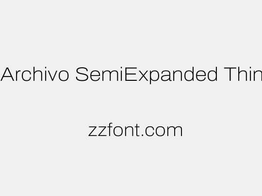 Archivo SemiExpanded Thin