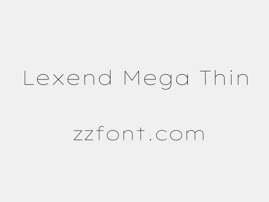 Lexend Mega Thin